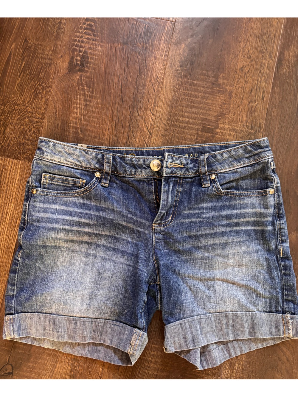 LC Lauren Conrad Blue Denim Jeans with Gold Logo Stitching